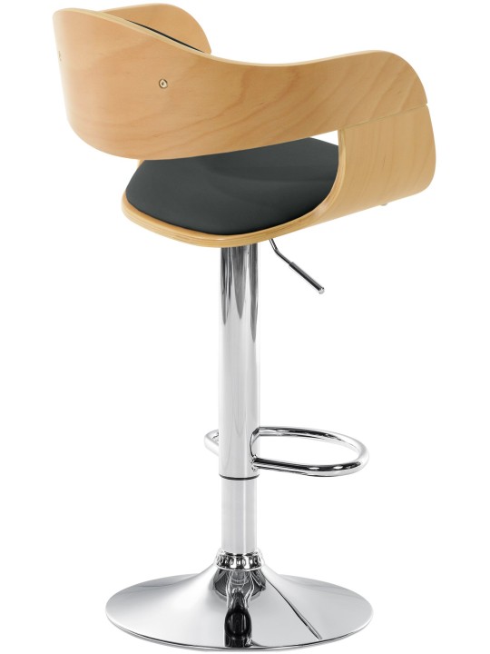 Scaun de bar Kingston C, natural/negru