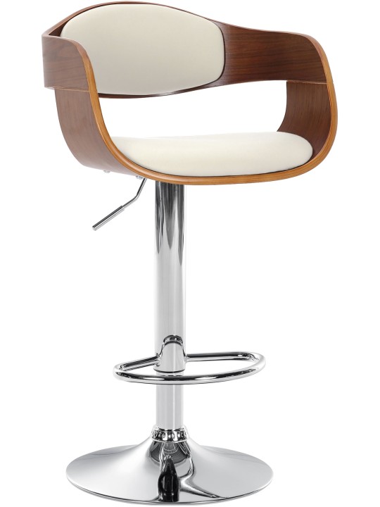 Scaun de bar Kingston C, nuc/alb