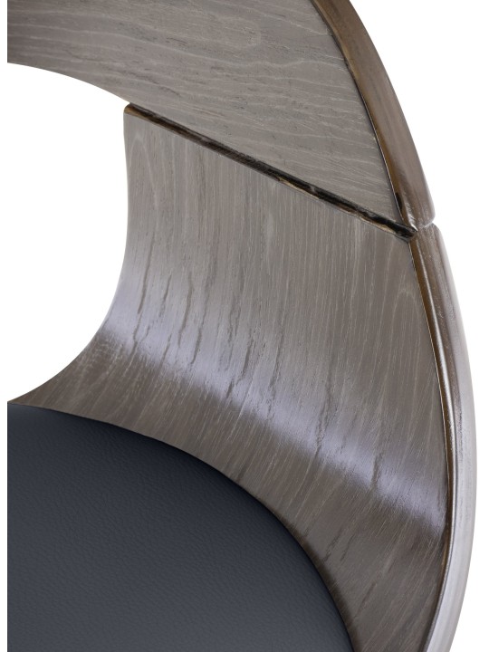 Scaun de bar Kingston C, negru/gri