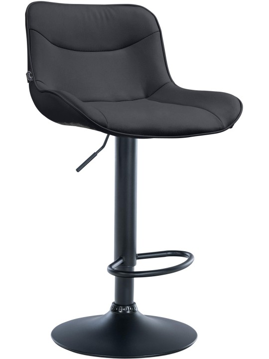 Scaun de bar Vonore imitatie piele, negru Scaun de bar Vonore imitatie piele, negru