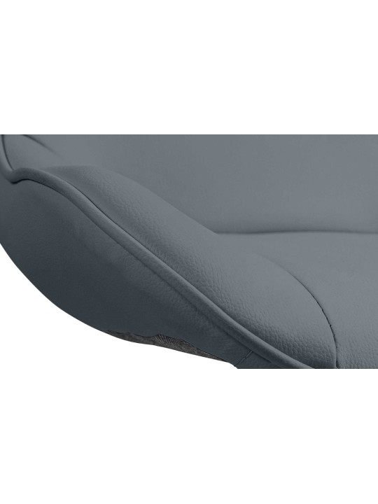 Scaun de bar Vonore imitatie piele, gri