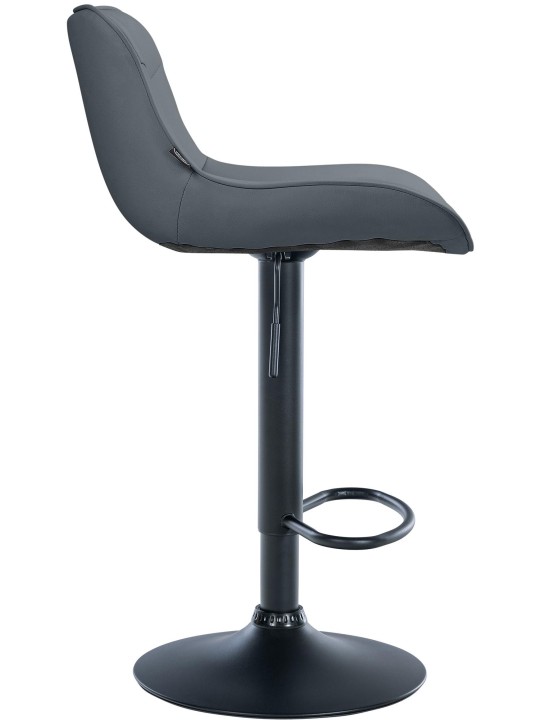 Scaun de bar Vonore imitatie piele, gri