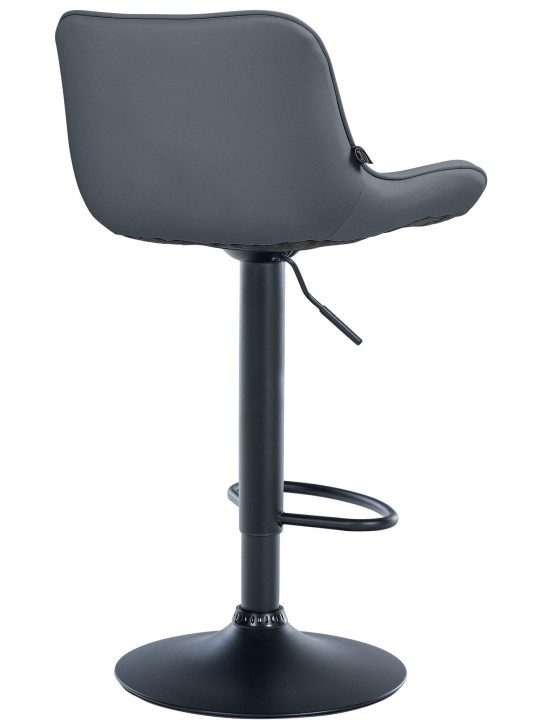 Scaun de bar Vonore imitatie piele, gri