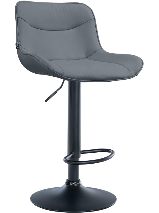Scaun de bar Vonore imitatie piele, gri