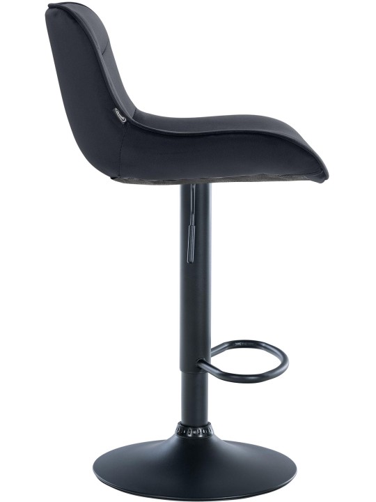 Scaun de bar Vonore catifea, negru