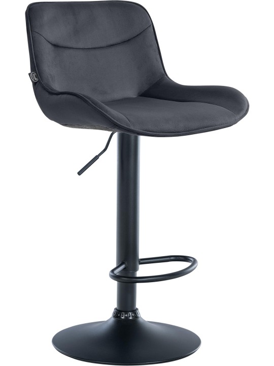 Scaun de bar Vonore catifea, negru