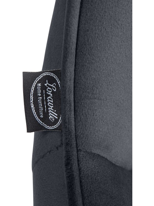 Scaun de bar Vonore catifea, negru