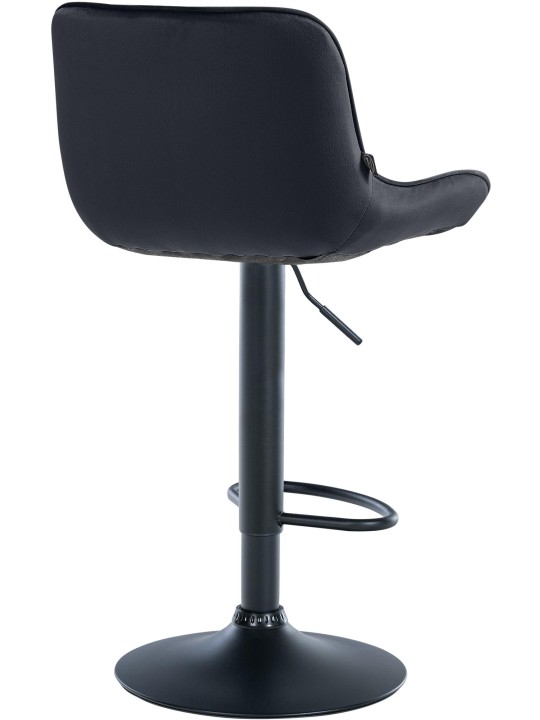 Scaun de bar Vonore catifea, negru