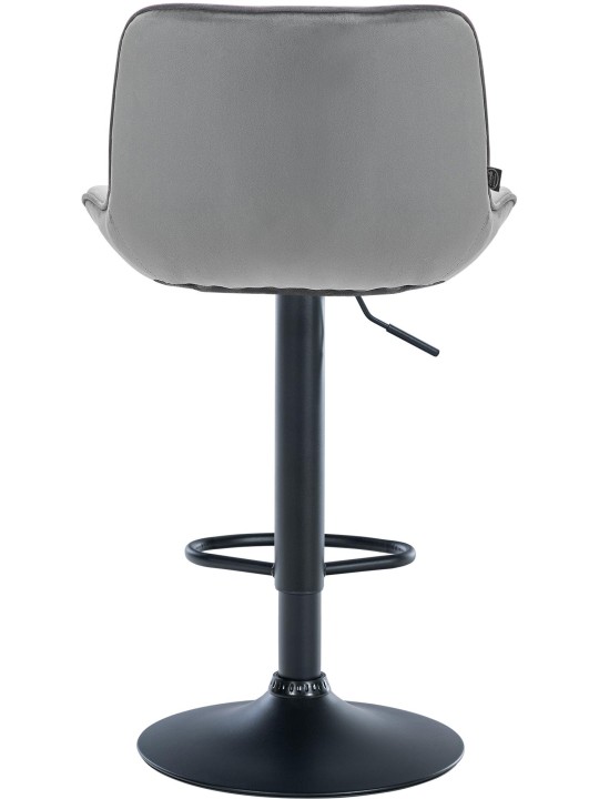 Scaun de bar Vonore catifea, gri