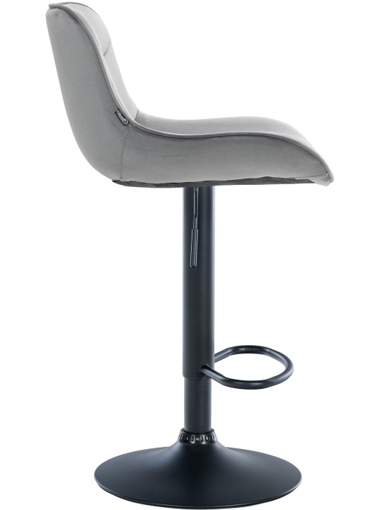 Scaun de bar Vonore catifea, gri