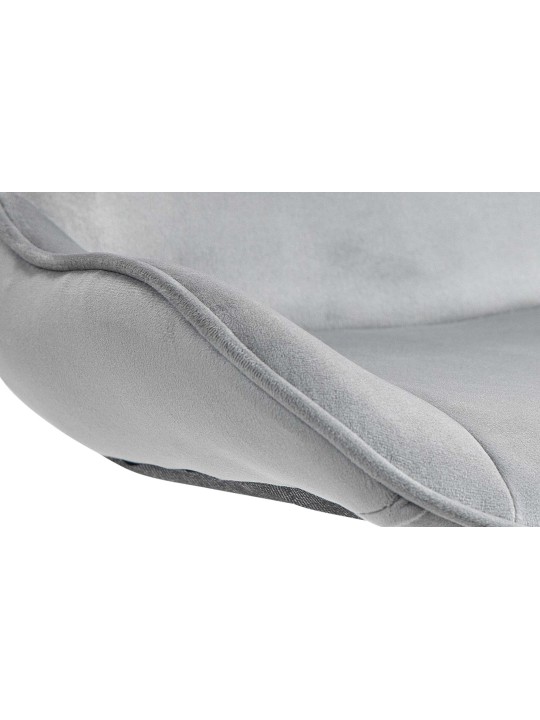 Scaun de bar Vonore catifea, gri