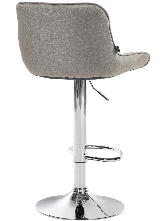 Scaun de bar Vonore stofa crom, taupe