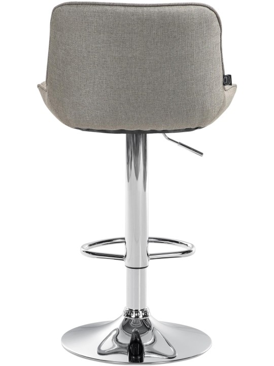 Scaun de bar Vonore stofa crom, taupe