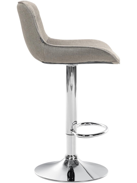 Scaun de bar Vonore stofa crom, taupe