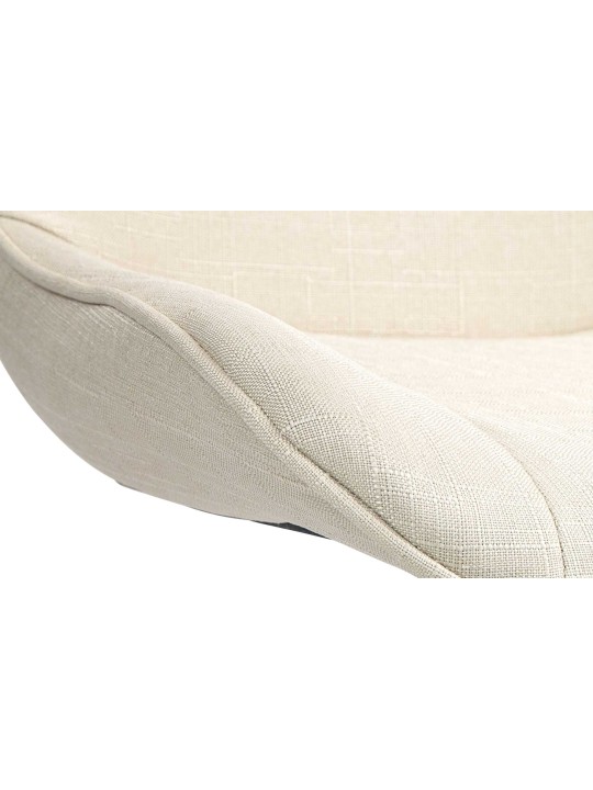 Scaun de bar Vonore stofa crom, crem