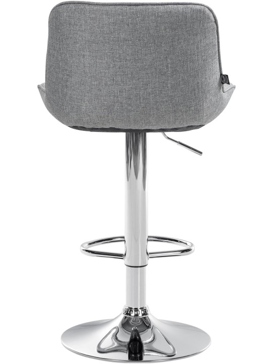 Scaun de bar Vonore stofa crom, gri