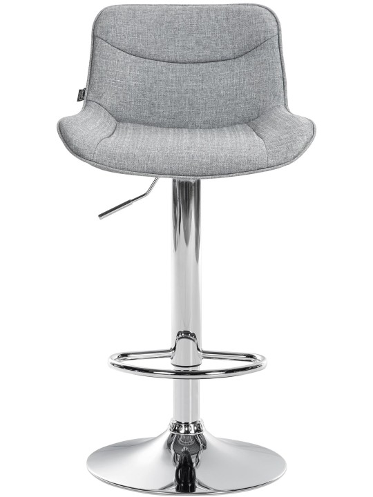 Scaun de bar Vonore stofa crom, gri