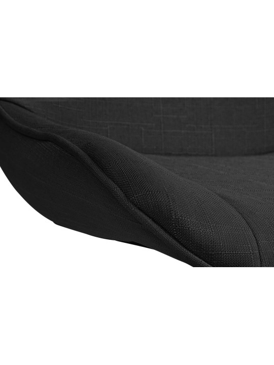 Scaun de bar Vonore stofa crom, negru