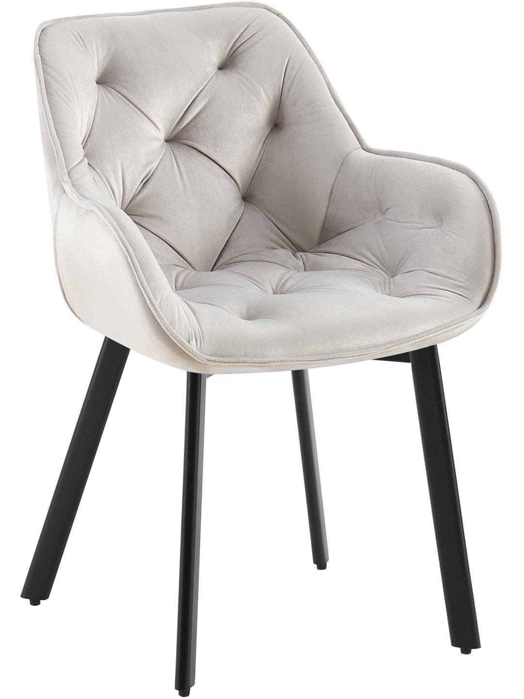 Scaun de sufragerie Antigo catifea, gri