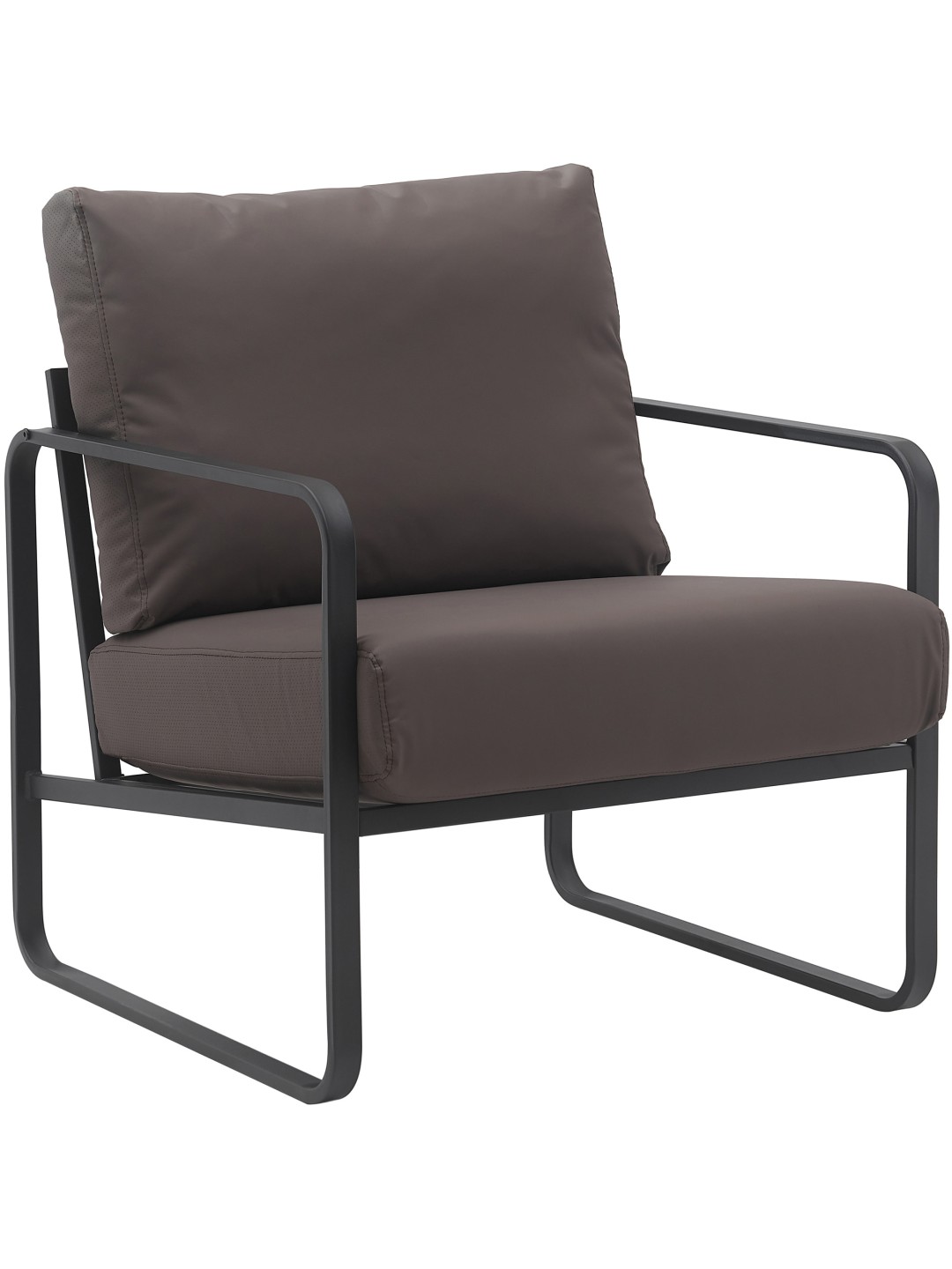 Sezlong Manea imitatie piele, maro