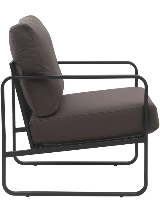 Sezlong Manea imitatie piele, maro