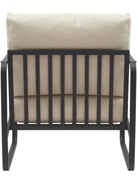 Sezlong Manea imitatie piele, crem