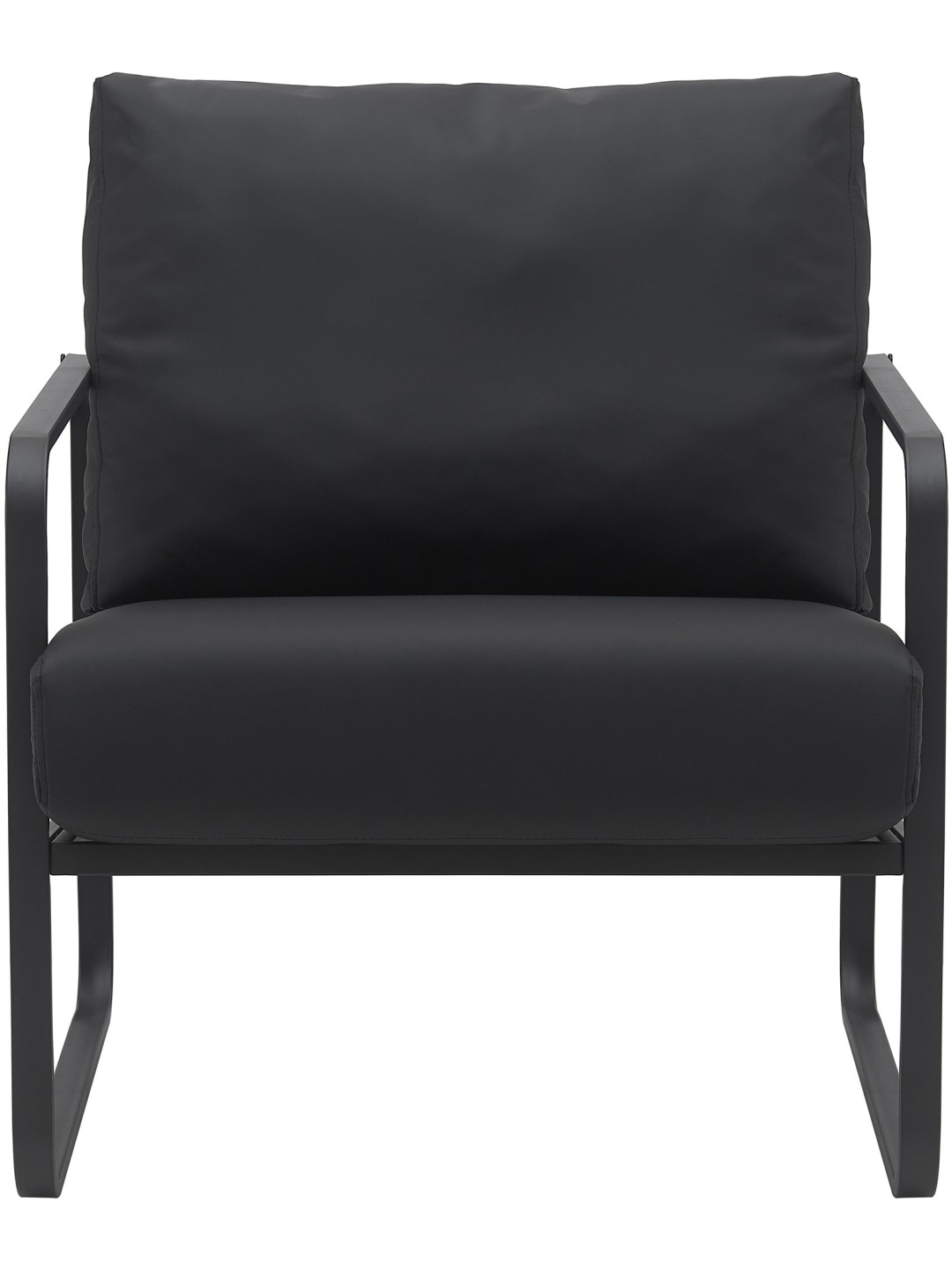 Sezlong Manea imitatie piele, negru