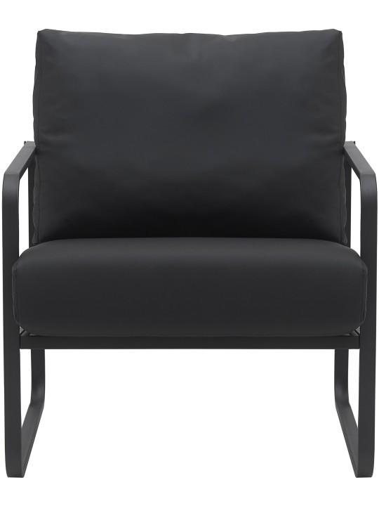 Sezlong Manea imitatie piele, negru