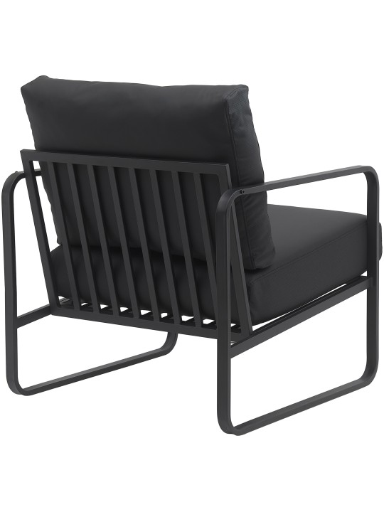 Sezlong Manea imitatie piele, negru