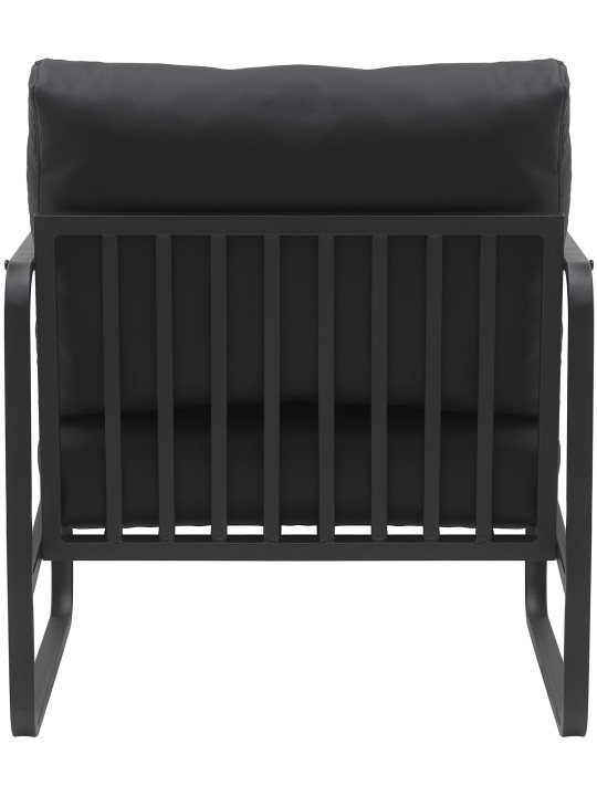 Sezlong Manea imitatie piele, negru