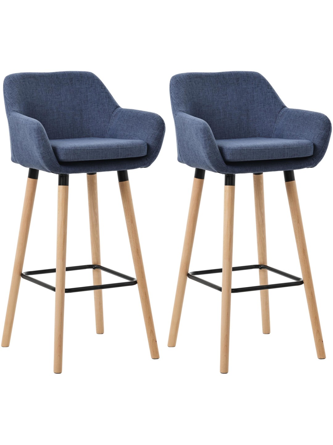 Set 2 scaune de bar Tesatura Grant, albastru închis