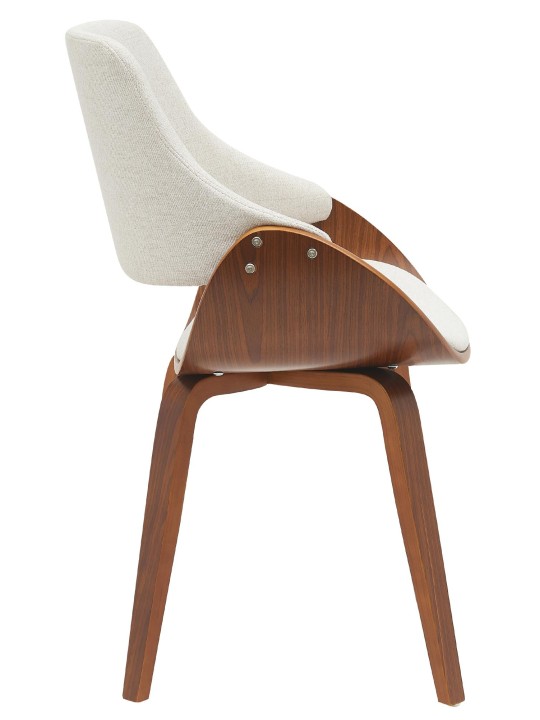 Scaun de sufragerie Vangale stofa, nuc/crem Scaun de sufragerie Vangale stofa, nuc/crem