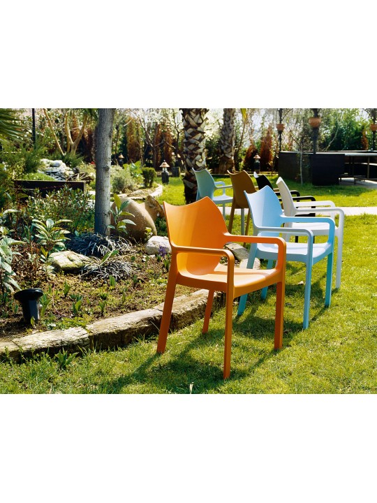 SET 2 scaune stivuitoare DIVA, gri deschis