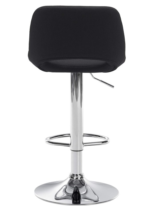 Scaun de bar Camden stofa crom, negru