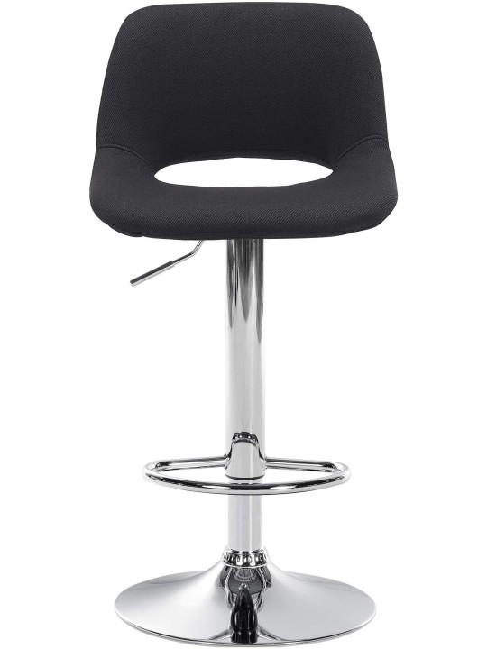 Scaun de bar Camden stofa crom, negru