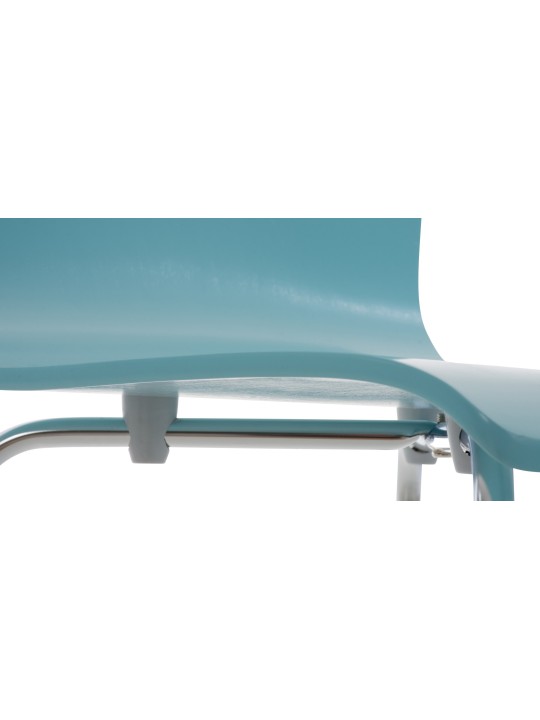 Set de 4 scaune vizitator Pepe, albastru deschis