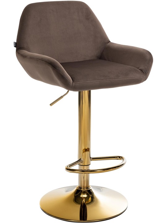 Scaun de bar Braga Gold Velvet, maro