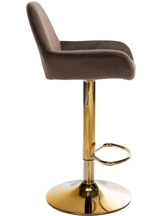 Scaun de bar Braga Gold Velvet, maro