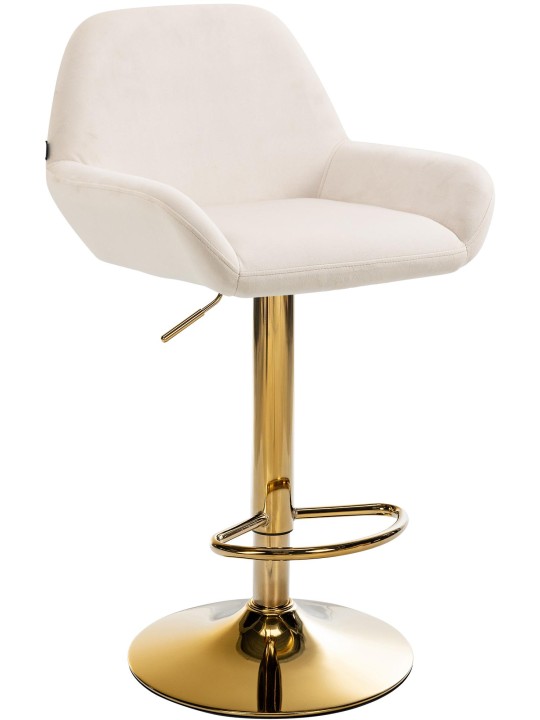 Scaun de bar Braga Gold Velvet, crem