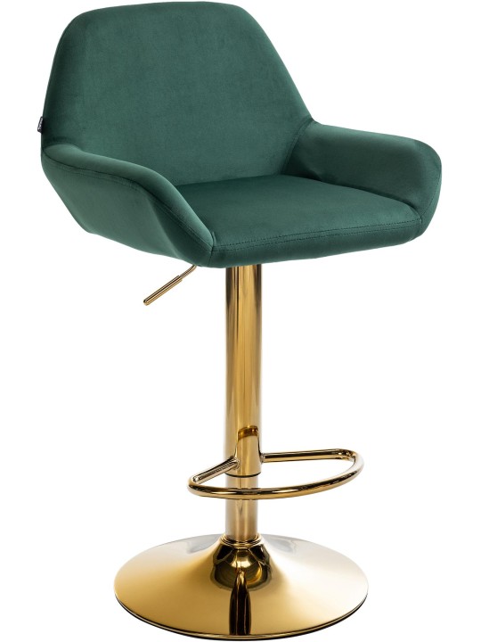 Scaun de bar Braga Gold Velvet, verde închis
