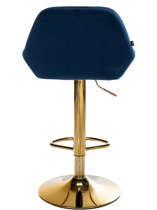 Set 2 scaune de bar Braga Gold Velvet, albastru Set 2 scaune de bar Braga Gold Velvet, albastru