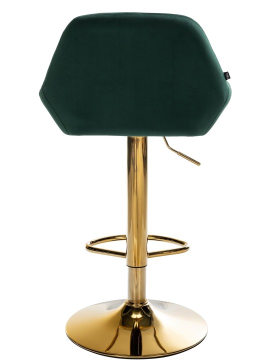 Set 2 scaune de bar Braga Gold Velvet, verde închis