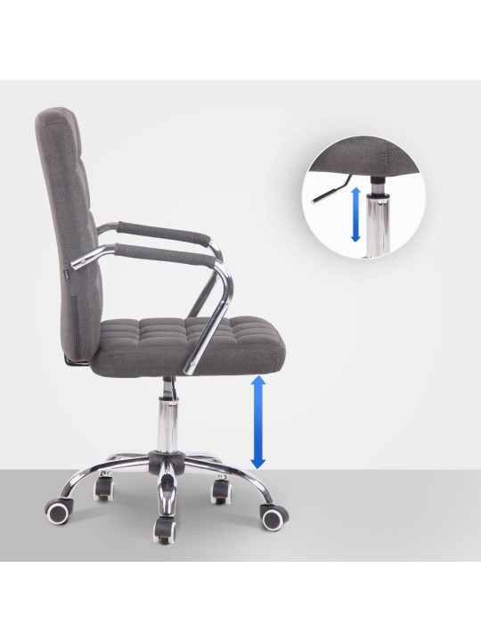 Scaun de birou Tesatura Terni, gri închis