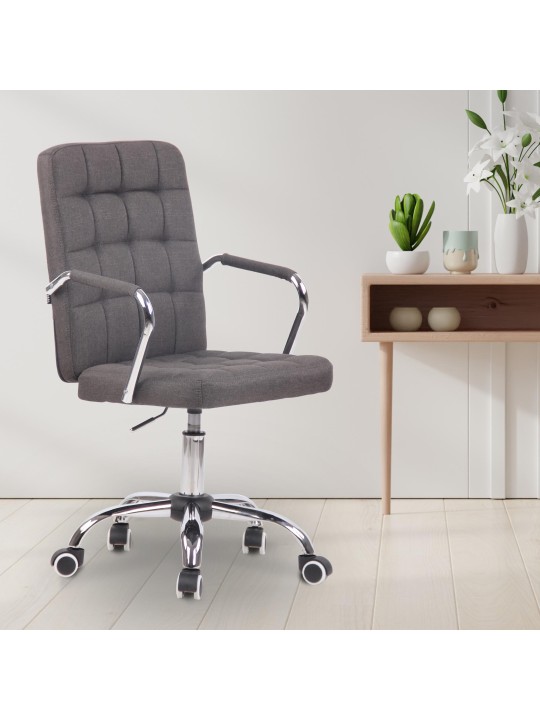 Scaun de birou Tesatura Terni, gri închis