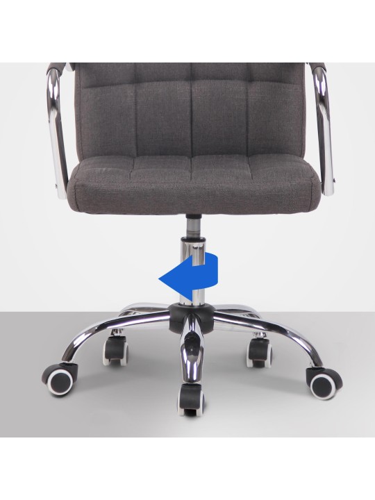 Scaun de birou Tesatura Terni, gri închis