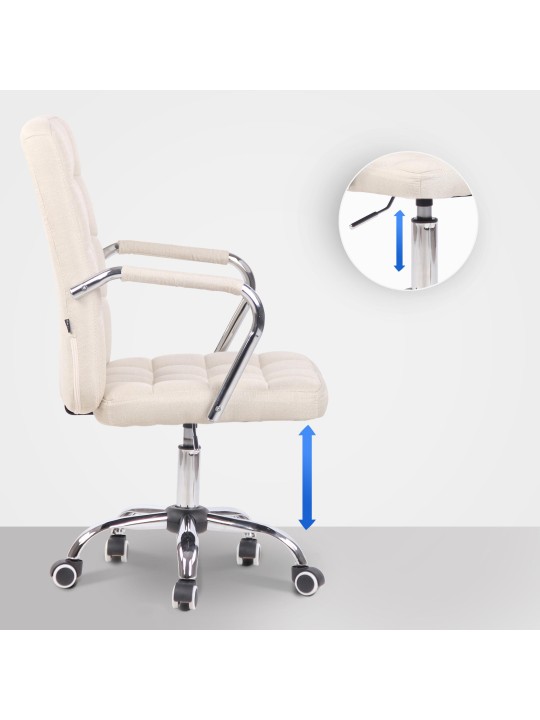 Scaun de birou Tesatura Terni, crem