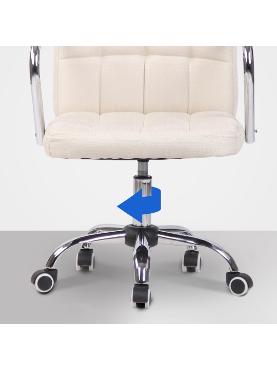 Scaun de birou Tesatura Terni, crem