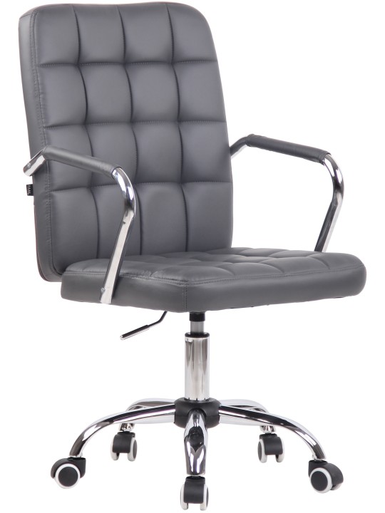 Scaun de birou Terni imitatie piele, gri