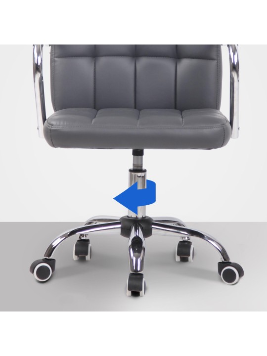 Scaun de birou Terni imitatie piele, gri