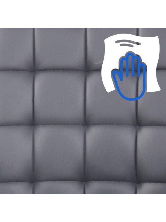 Scaun de birou Terni imitatie piele, gri